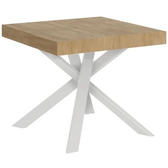 Itamoby Itamoby - Tavolo allungabile 90x90/194 cm Clerk piano Quercia Natura - gambe Bianche
