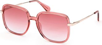 Max & Co. MO0083 66S Womens Sunglasses Red Size 56