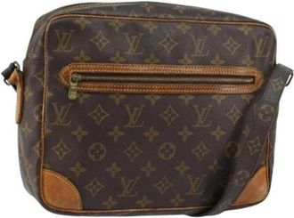 Louis Vuitton Pre-owned Cross Body Bags, female, Brown, Size: ONE SIZE Pre-owned Canvas Cross Body Bag