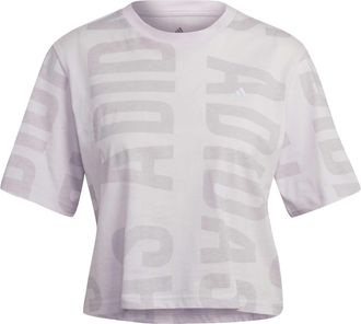 adidas (WMNS) adidas Logo Printed Cropped T-Shirt Asia Sizing Pink HC9163