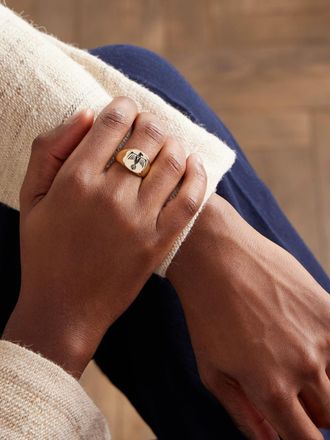 Jacquie Aiche Thunderbird Gold Signet Ring