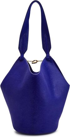 Khaite Lotus Mini Suede Tote bag - Dark Purple - One Size
