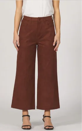 Dear John Denim Audrey Faux Suede Pants In Espresso