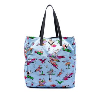 Prada Tweedehands Tessuto Stampato Surf Tote