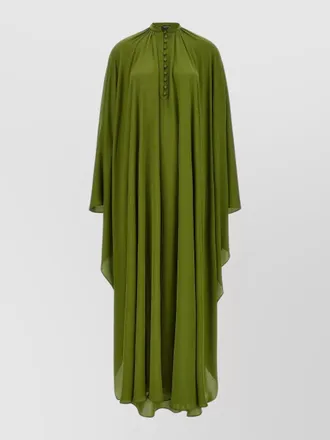 Tom Ford dress cape design draped high neckline buttons