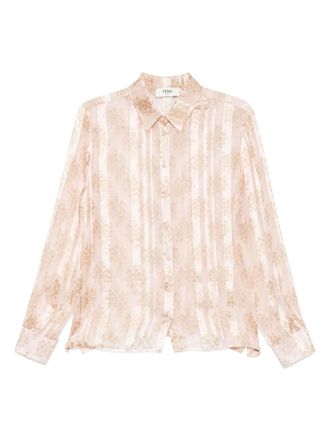 Fendi Blouse met print - Roze