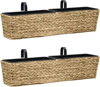vidaXL Planters 2 pcs Water Hyacinth Vidaxl