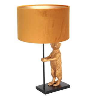 Steinhauer Anne Lighting - L&aacute;mpara De Mesa - Animaux - Negro - Metal Velours