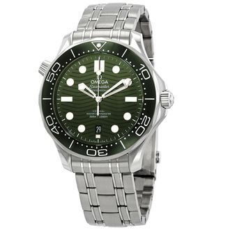 Omega Pre-owned Omega Seamaster Diver Automatic Chronometer Green Dial Mens Watch 210.30.42.20.10.001