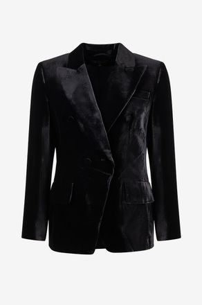Luisa Spagnoli Samtblazer mit Reverskragen Scaffale