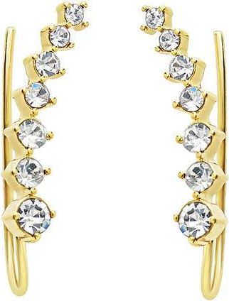 Sterling Forever 14K Gold Plated CZ Crawler Earrings at Nordstrom Rack