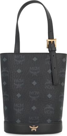 MCM Mcm, Tassen, Dames, Zwart, ONE Size, Katoen, Aren Mini Bucket Bag