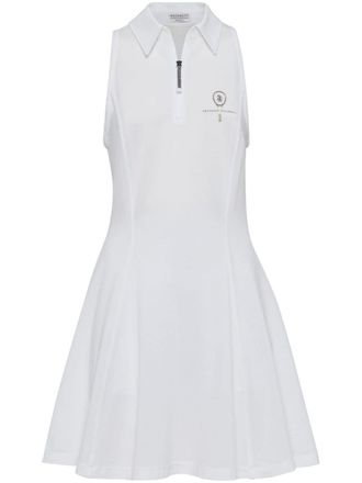 Brunello Cucinelli Abito con ricamo - Bianco