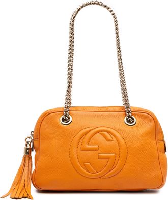 Gucci Pre-owned Womens Soho Shoulder Bag Leather Chain - Tan - One Size