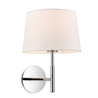 Netlighting Seymour Classic Switched Wall Lamp Chrome with Cream Shade