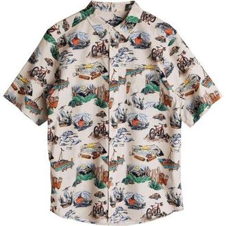 Kavu The Jam Short-Sleeve Shirt - Mens in Places To Be at Nordstrom, Size Small