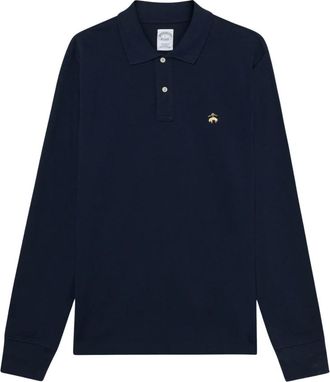 Brooks Brothers Supima Katoen Piqu&eacute; Polo met Logo - Heren - Polos - Blauw - M - Katoen - Tops