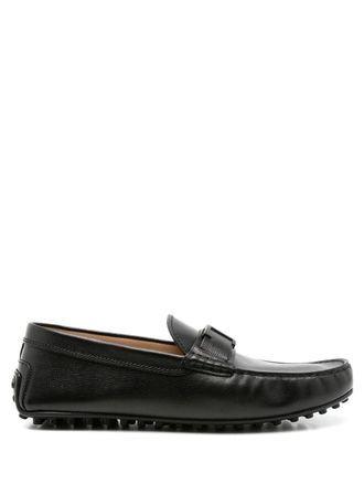 Tod's textured-leather loafers - men - Calf Leather - 7 - Black