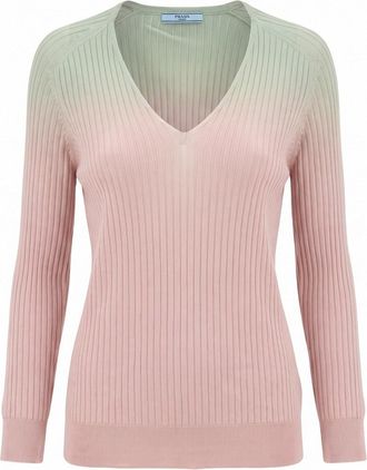 Prada V Neck Tye Dye Sweater