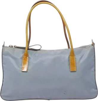 Prada Tessuto Blue Nylon Handbag (Pre-Owned)