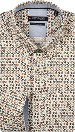 Giordano overhemd groen regular fit print