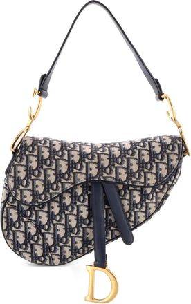 Dior Saddle Handbag Oblique Canvas Medium shoulder bag - Blauw