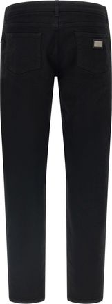 Dolce & Gabbana Logo Plaque Jeans - Black