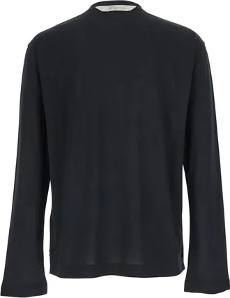 Jacquemus Mens T-Shirt Le Rond Carre Black Paper T-Shirts And Polos
