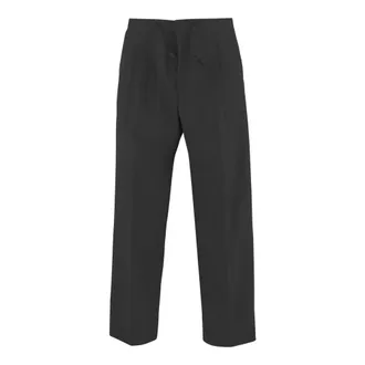 HUGO BOSS Hugo, Wide Trousers, male, Black, Size: XL Stretch Cotton Pants