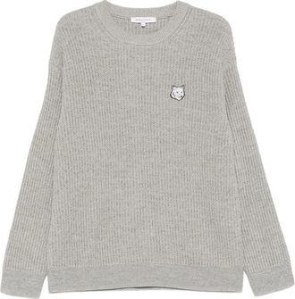Maison Kitsun&eacute; Ribbed Logo-patch Sweater