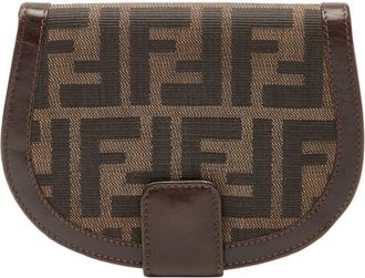 Fendi Brown Canvas Leather Wallet (Bi-Fold) (Pre-Owned)