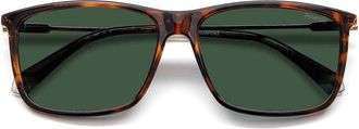 Polaroid Polairzed Green Rectangular Mens Sunglasses PLD 4130/S/X 0086/UC 59
