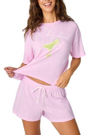 PJ Salvage Softee Cotton & Modal Short Pajamas in Tulip at Nordstrom, Size X-Large