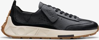 Clarks Craft Speed. Zwarte Leren Sneakers