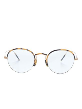 Oliver Peoples TK-6 bril met rond montuur - Geel
