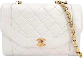 Chanel Pre-owned Vintage Shoulder Bag - Dames - Vintage Schoudertas - Wit - ONE Size - Leer - Vintage