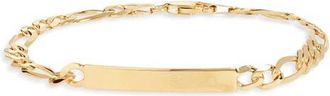 Argento Vivo Mens Figaro Tag Pendant Bracelet in Gold at Nordstrom