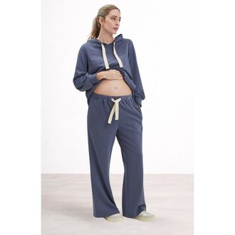 Nom Maternity Walker Maternity Lounge Pants in Slate at Nordstrom, Size X-Large
