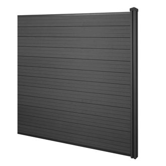 Hhg Hhg - Nunca Usado] Valla De Protecci&oacute;n Wpc Sarthe, Valla Cortaviento, Poste Wpc, Elemento De Prolongaci&oacute;n, 1,88m Antracita