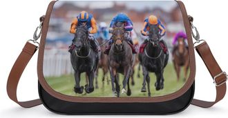 Generic Horse Racing Fashion Womens Crossbody Bags Novelty Handbag Shoulder Bag Purse