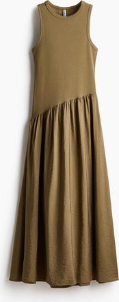 H&M Ausgestelltes Kleid - Khakigr&uuml;n