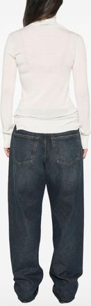 Ermanno Scervino Lace-Panel Wool Turtleneck Sweater - Ivory