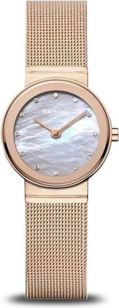 Bering Dameshorloge Classic 26 mm Armband Roestvrij Staal Ros&eacute;goud Glanzend 10126-366 - Dames - Horloges - Geel - ONE Size - Accessoires