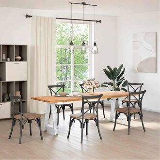 Berkfield Home Coffee Table Legs A-Shaped 2 pcs White&not;50x(72-73) cm Steel in White