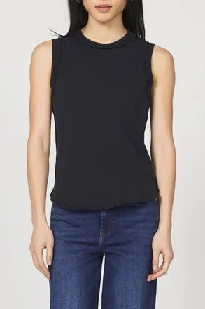 Dear John Denim Zo Crew Neck Vintage Jersey Tank in Black at Nordstrom, Size X-Large