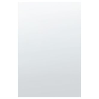 Beliani Beliani - Espejo De Pared De Vidrio Plateado 40 X 60 Cm Sin Marco Accesorio Angers