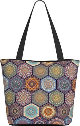 AOOEDM Colorful Mandalas Pattern Ladies Shopping Bag 13x11x7in.The Perfect ValentineS Day Gift.It Is The Best ValentineS Day Gift For Mom, Daughter, Wife,Etc