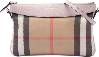 Burberry Pre-owned Burberry House Check Canvas Derby Peyton Crossbody Ladies IOXV71DZ1YHL5TOK