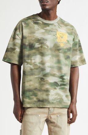 Amiri Eagle Blurred Camo Oversize Graphic T-Shirt at Nordstrom, Size Xxx-Large