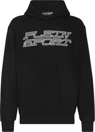Plein Sport Hoodie Sweatshirt Tiger - Heren - Sportshirts - Zwart - XL - Katoen - Fitness